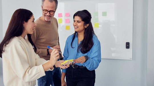 people make sticky notes and put on whiteboard