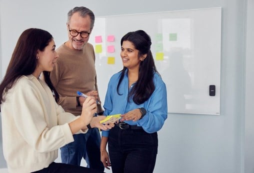 people make sticky notes and put on whiteboard